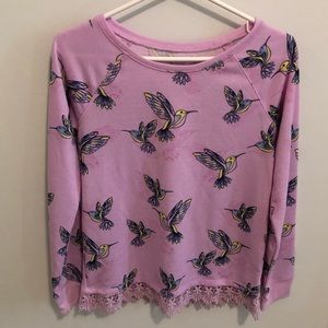 JUSTICE PINK HUMMINGBIRD LONG SLEEVE